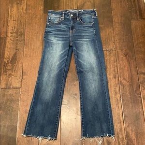 American Eagle High Rise Crop Flare Jean
